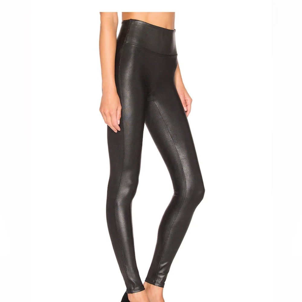SPANX Faux Leather Black Leggings